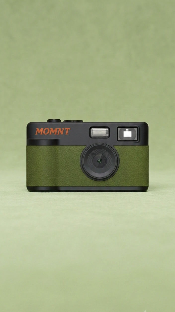 MOMNT Moss — schermloze digitale camera in groen